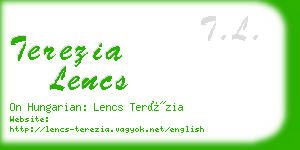 terezia lencs business card